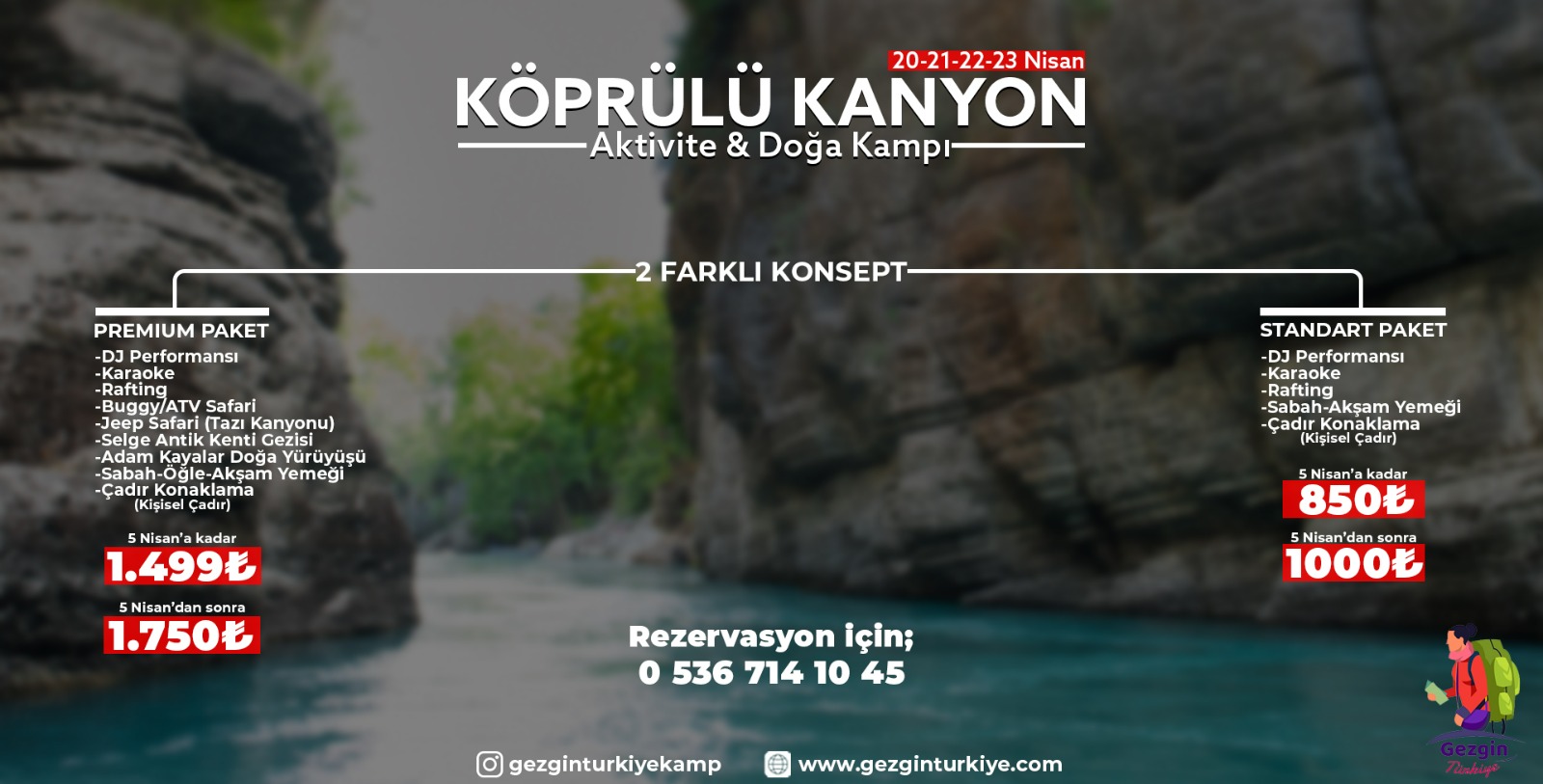 Antalya köprülü kanyon aktivite ve doğa kampı etkinliği