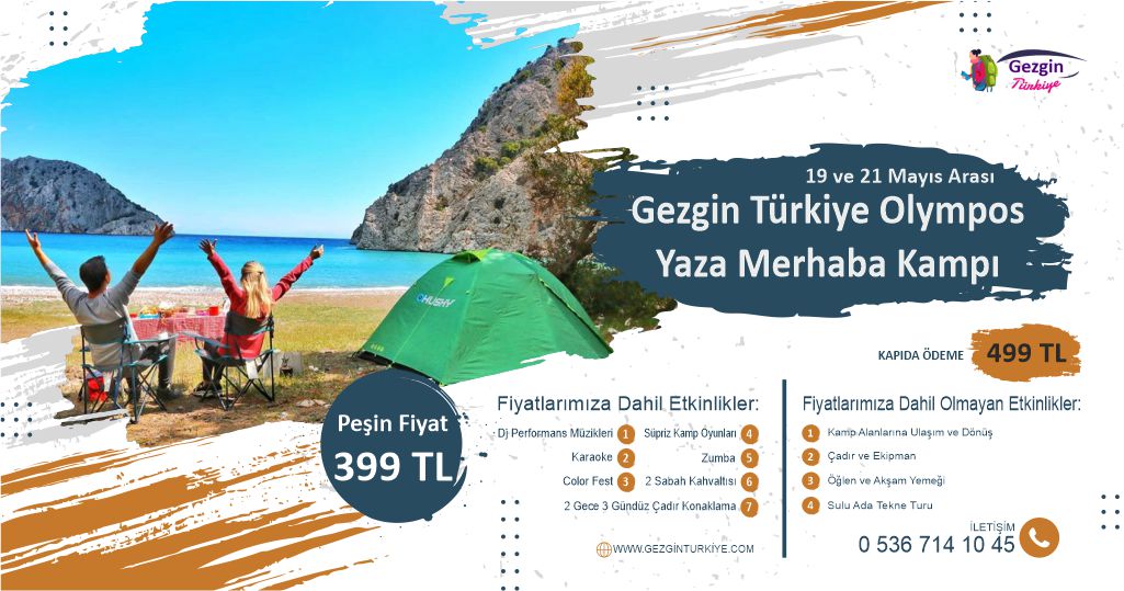 Gezgin Türkiye Olympos Yaza Merhaba Kampı